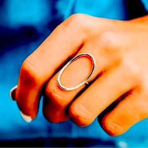 New - Boho Style -Hollowed Out Oval Statement Ring - Size 9